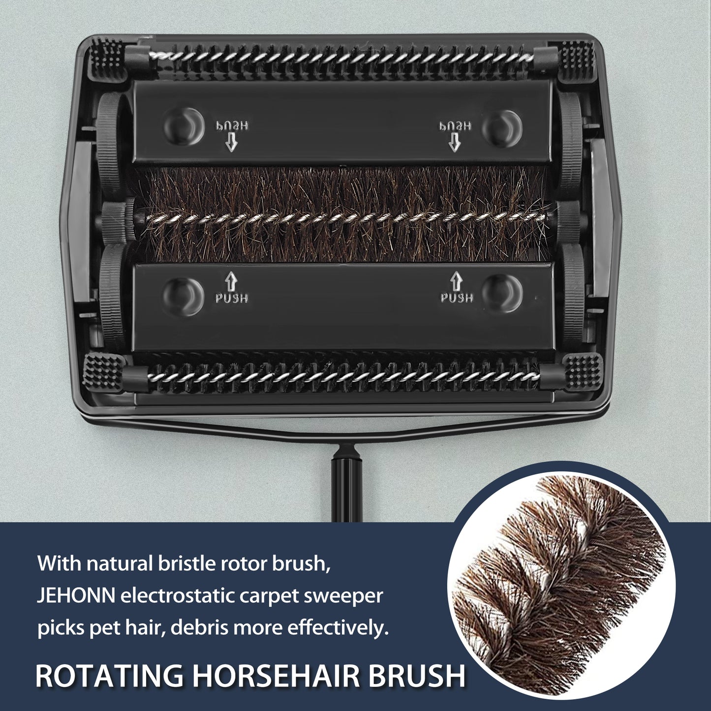 JEHONN Carpet Floor Sweeper Non Electric Manual Sweeping