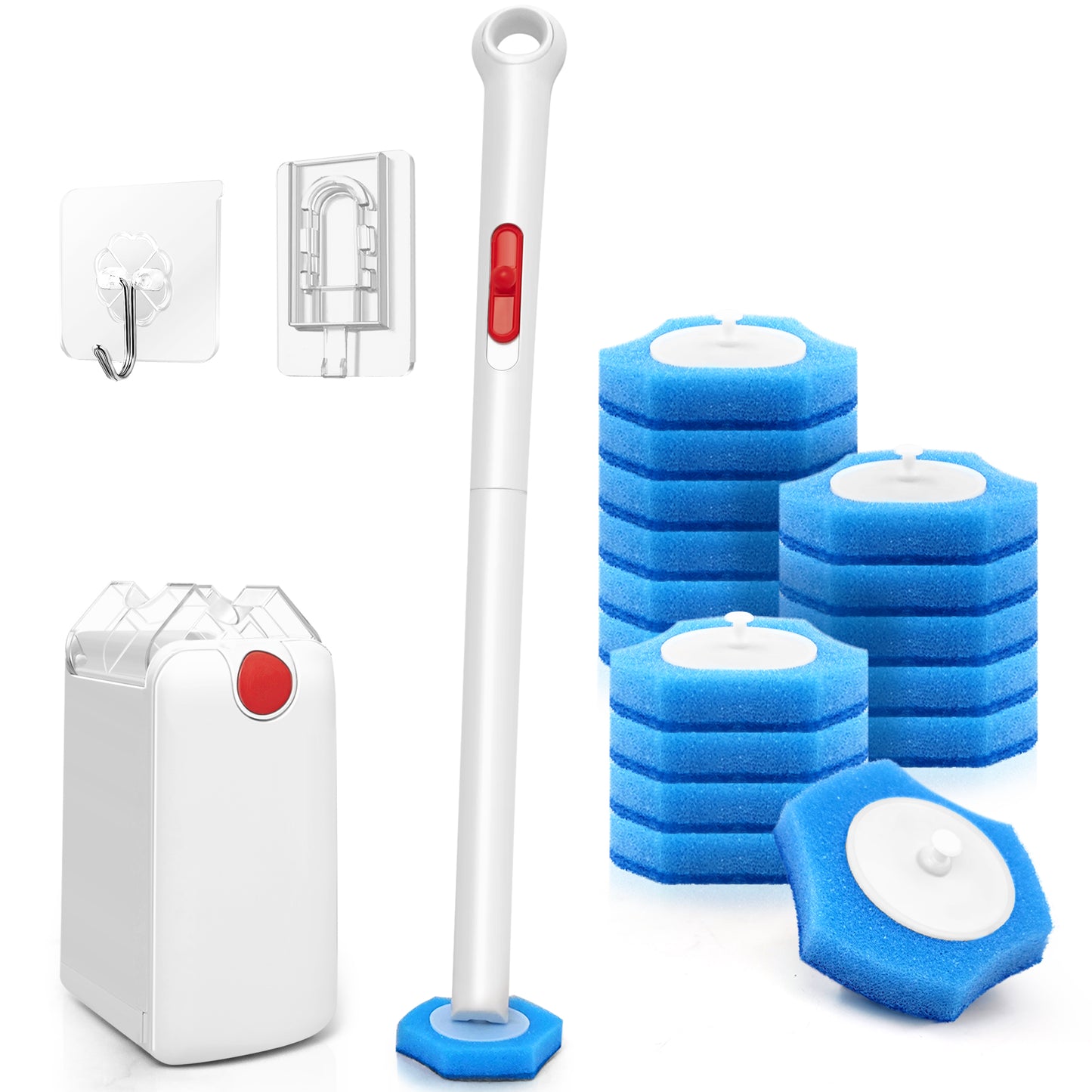 JEHONN Disposable Toilet Wand for Sink Bathtub Red