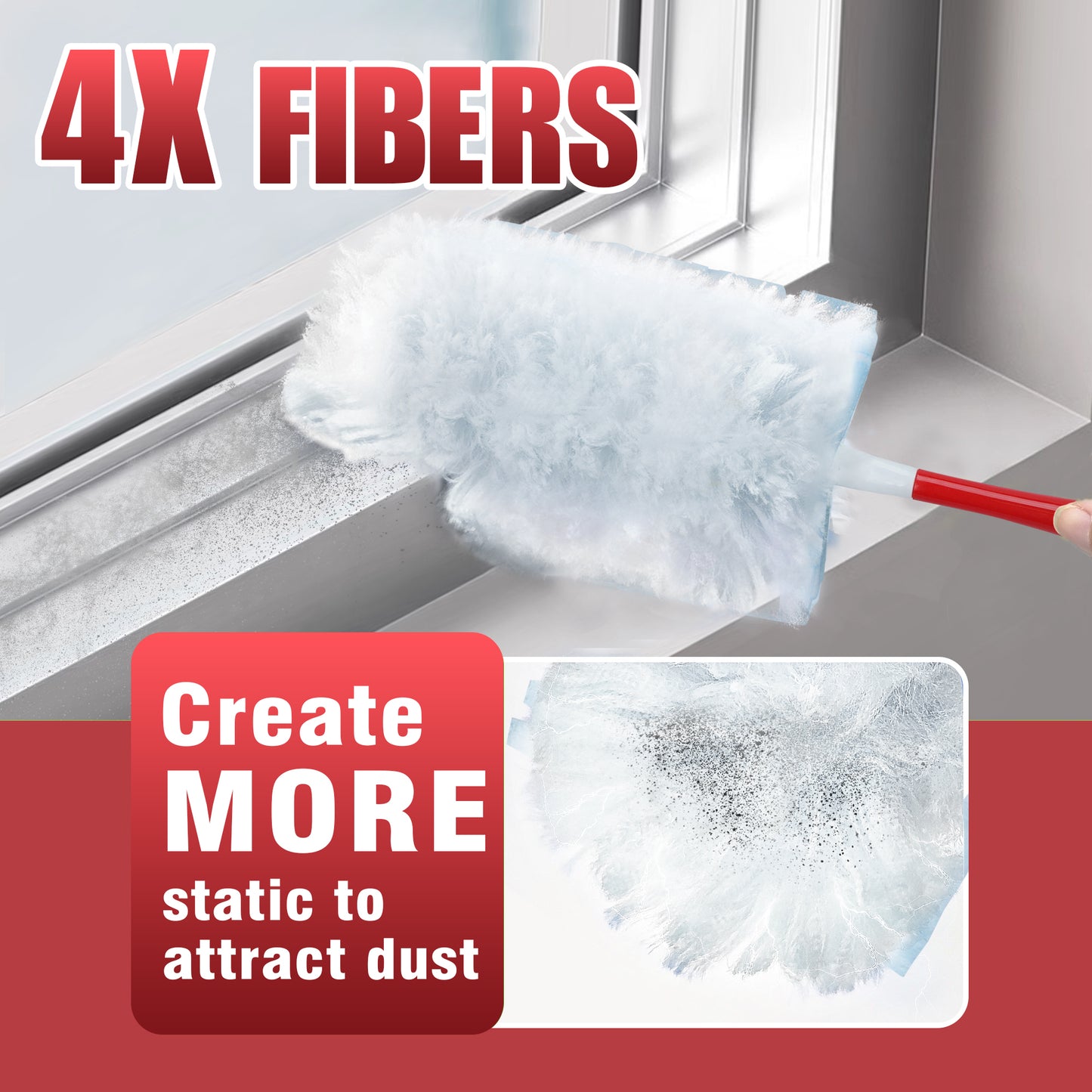 JEHONN Duster Handle Refills 30 Counts Compatible with Swiffer