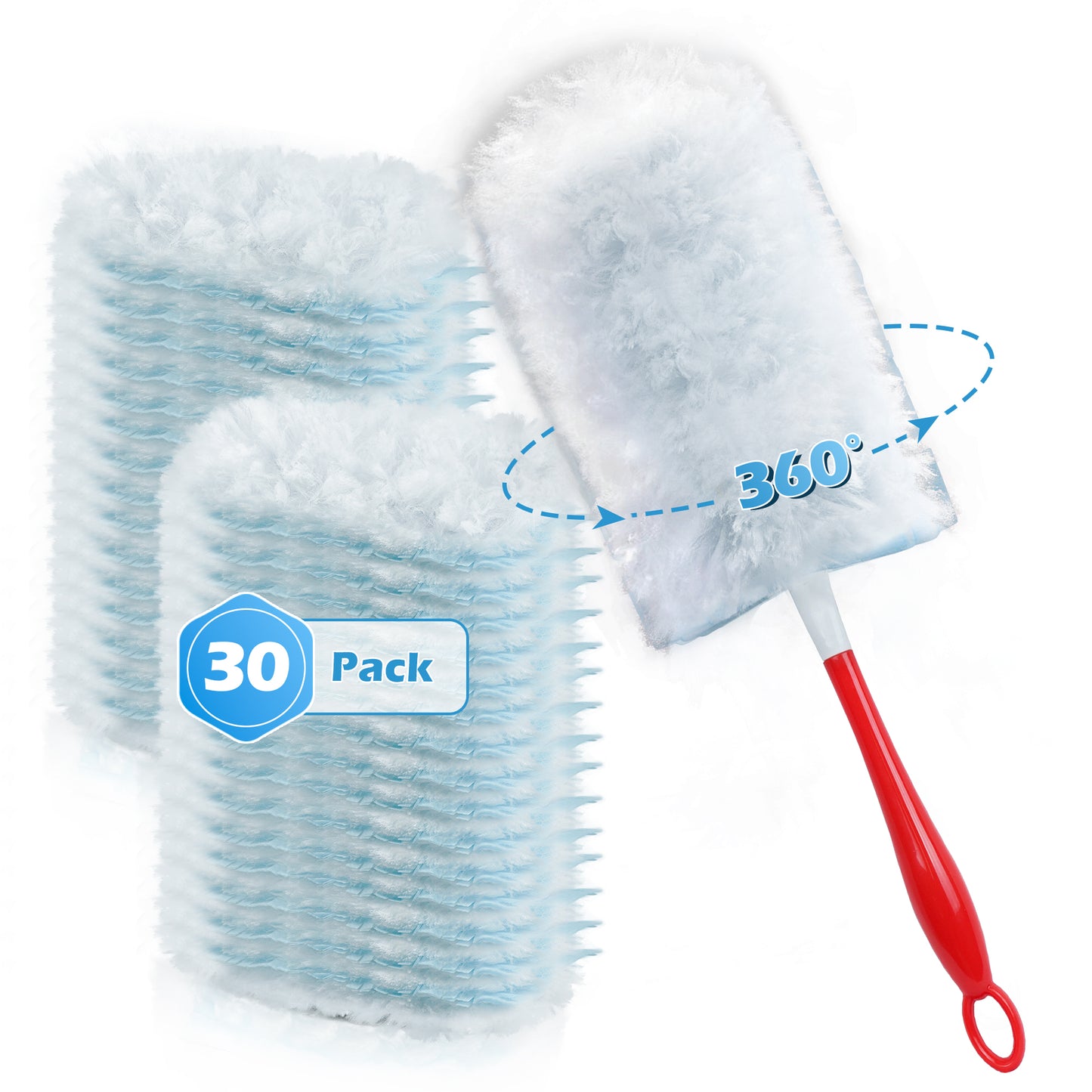 JEHONN Duster Handle Refills 30 Counts Compatible with Swiffer