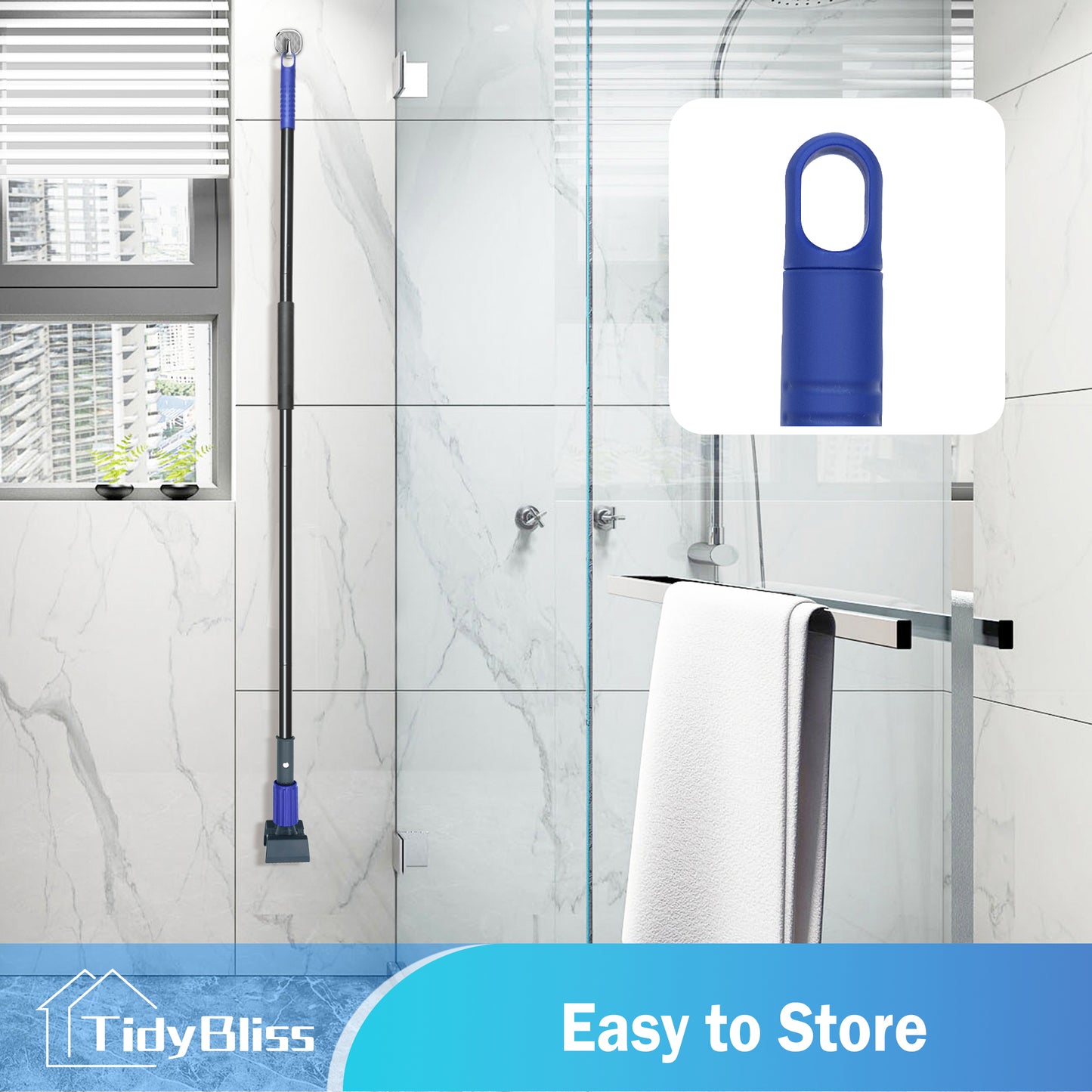 TidyBliss Mop Handle Commercial Heavy Duty with 57.5 inches Long Handle