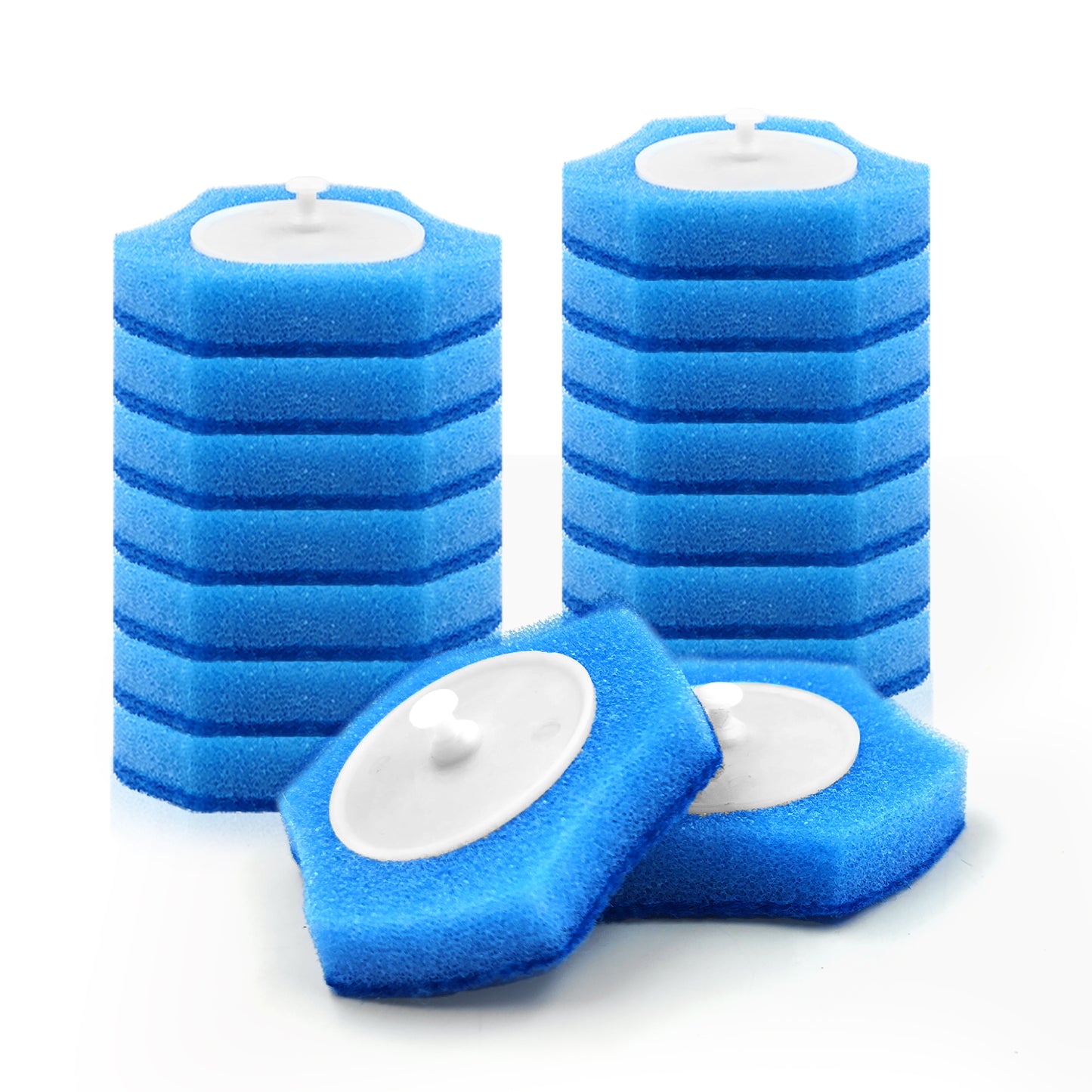 NEWE Disposable Toilet Brush with 16 Refills (Blue)