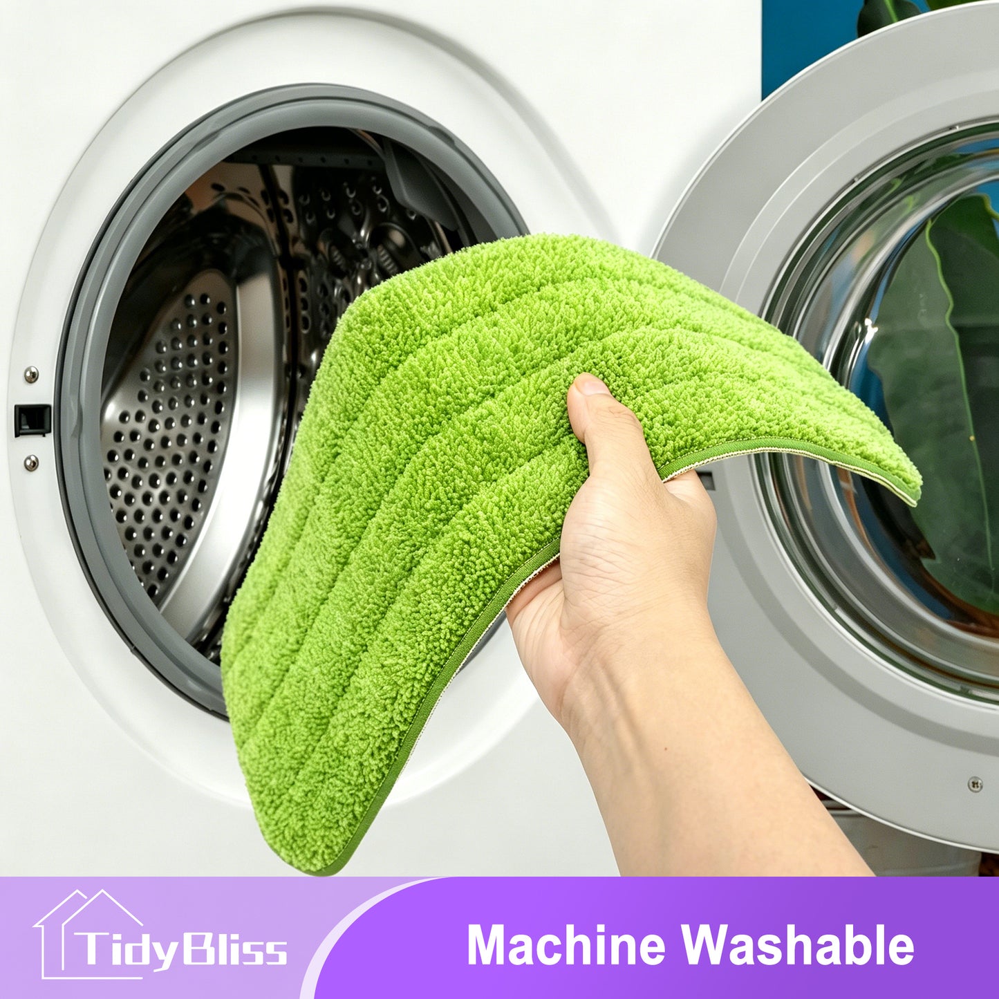 TidyBliss Reusable Power Mop Pads 7 Pack (7 Colors)