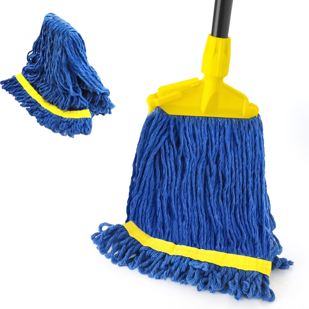 JEHONN String Mop for Floor Cleaning Heavy Duty, 57 inches Cotton Mop with 2 Replacement Heads