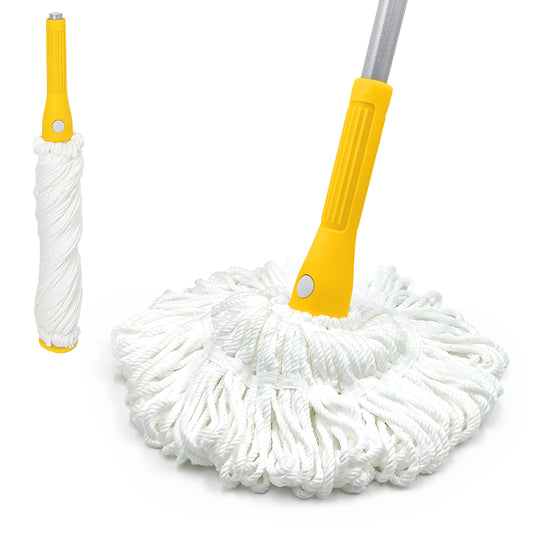 JEHONN Microfiber Twist Mop with 2 Washable Head