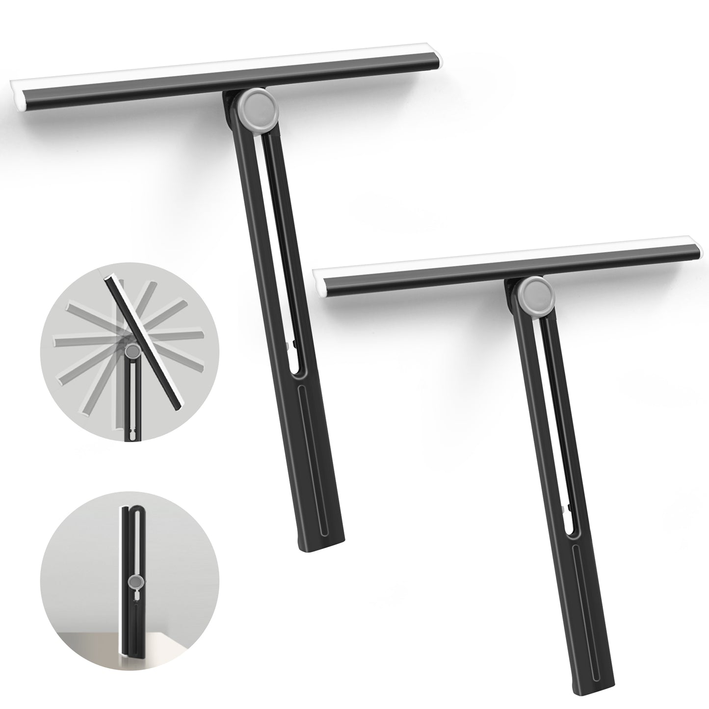 NEWE Shower Squeegee 2 packs for Glass Doors, Car Window, Countertop, Bathroom, 11 Inches