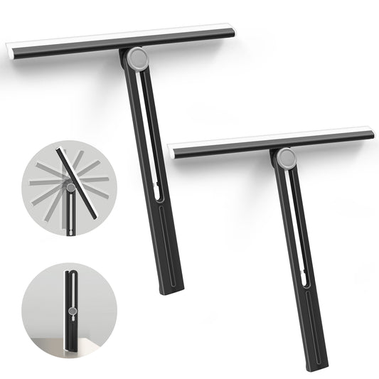 NEWE Shower Squeegee 2 packs for Glass Doors, Car Window, Countertop, Bathroom, 11 Inches