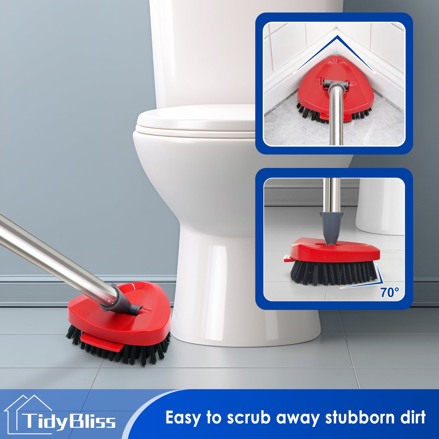 TidyBliss Scrub Brush Attachments 2 PCS for RinseClean 2 Tank Spin Mop System