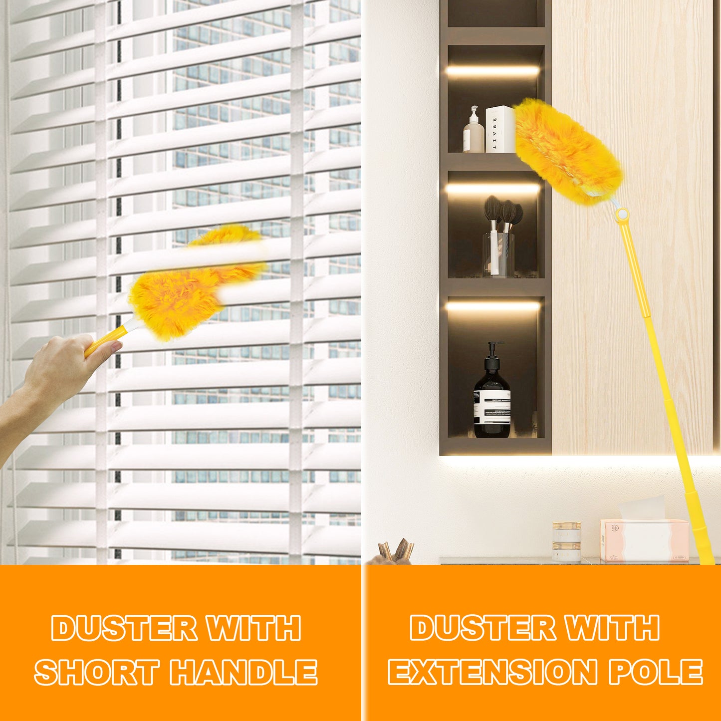 JEHONN Duster Refills for Swiffer 20 Counts, 360 Degree Heavy Duty Dusting Kit