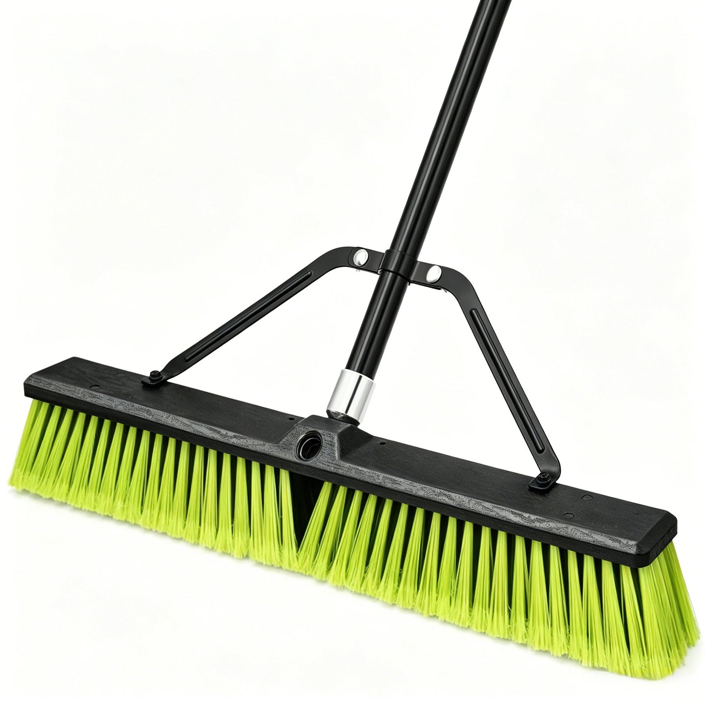 TidyBliss 24" Push Broom Outdoor Heavy Duty with 63 inches Long Handle (Green)