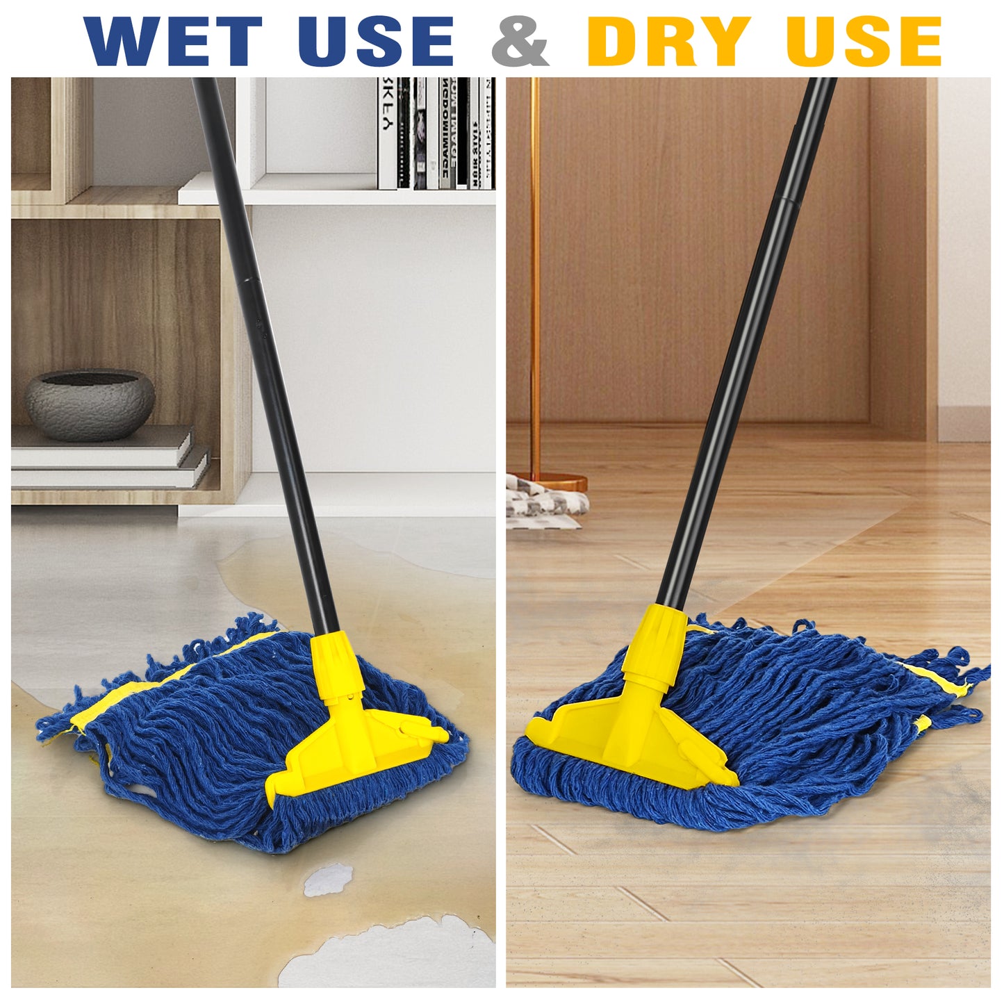 JEHONN Microfiber Twist Tornado Mop (Blue)