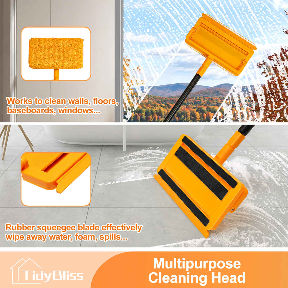 TidyBliss Upgraded 76” Ceiling Fan Blade Cleaner Duster with Extension Pole