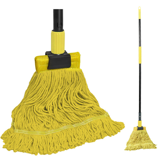JEHONN Commercial Mop Heavy Duty Industrial String Mops with Long Handle(Yellow)