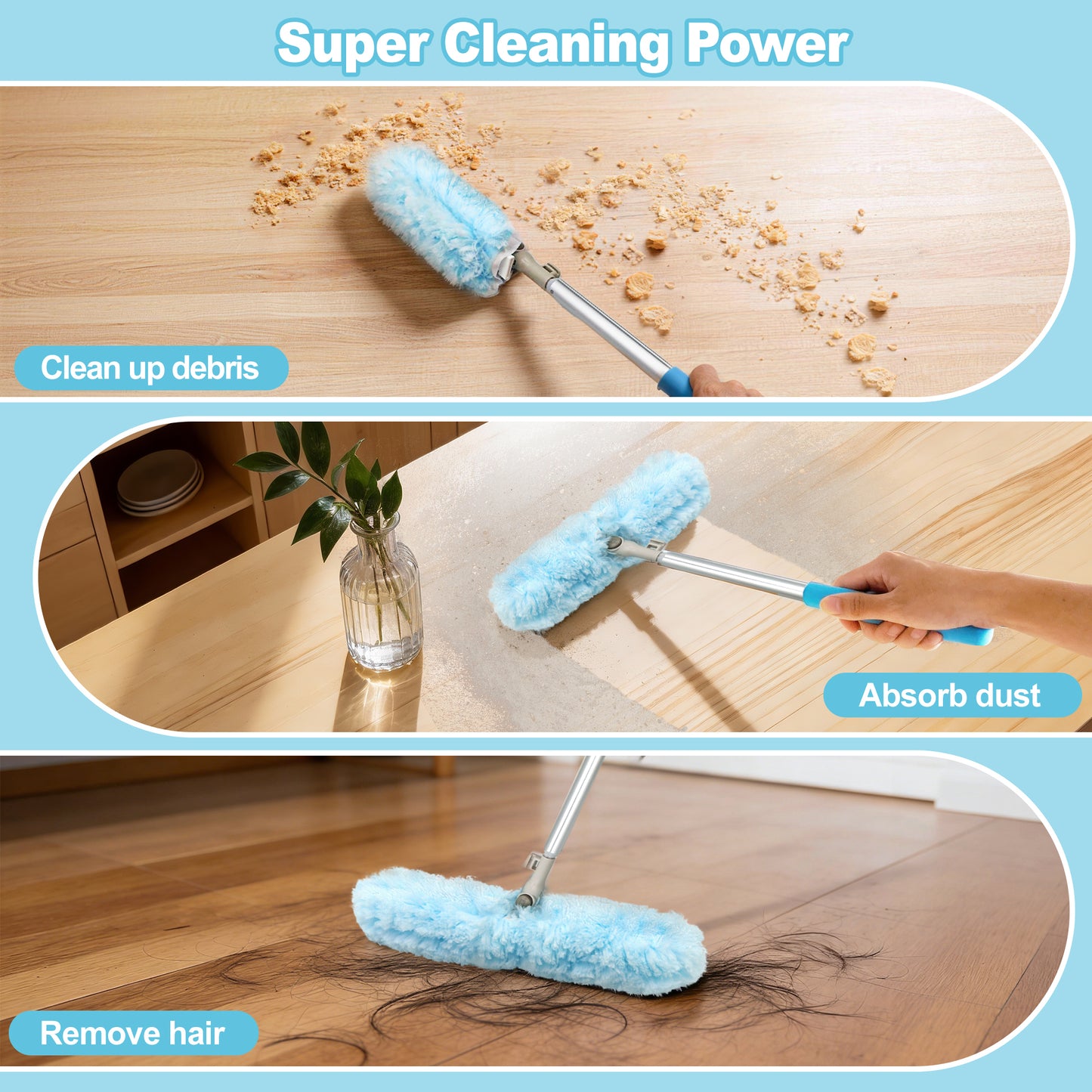 JEHONN Duster with 6 ft Extension Pole, 10 Refills