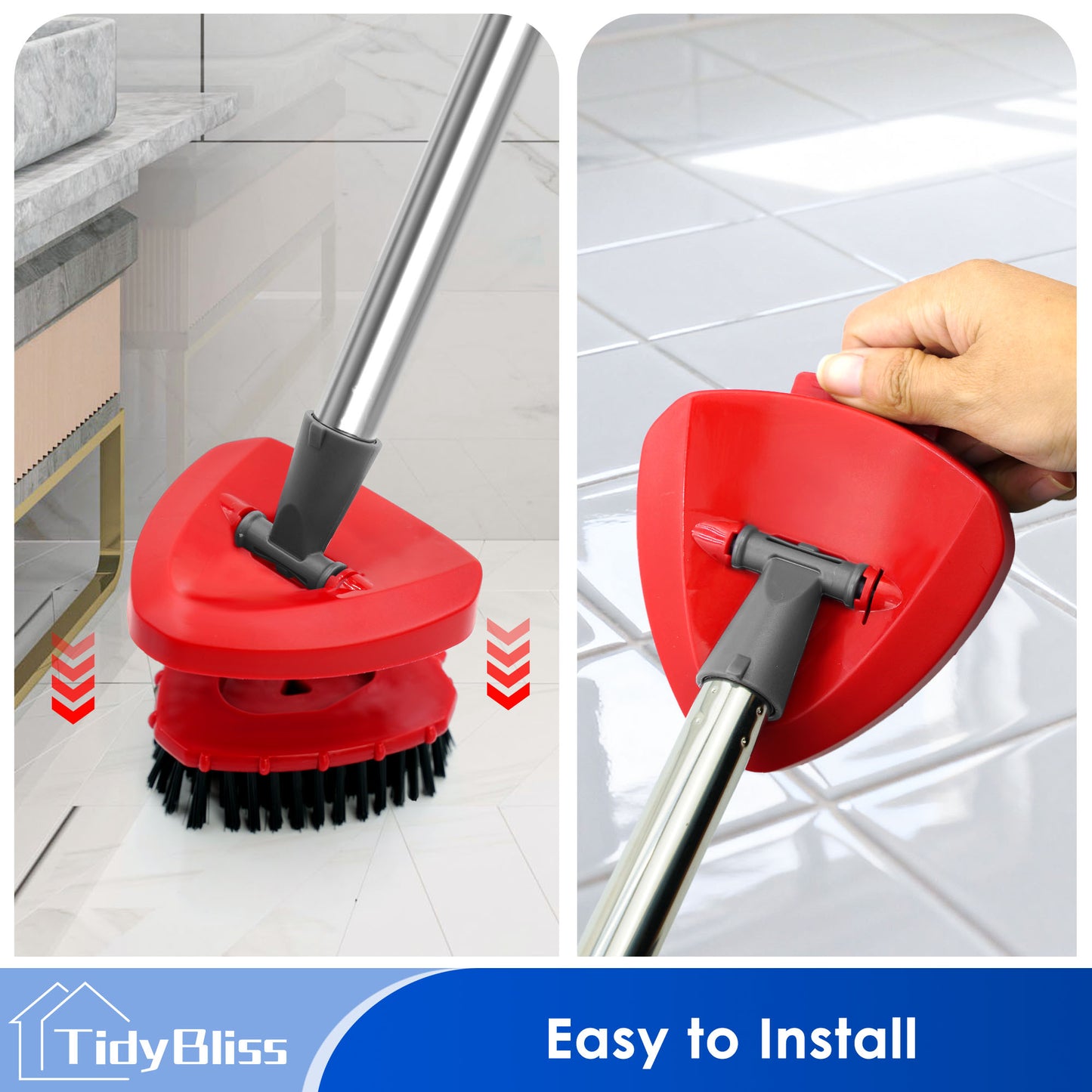 TidyBliss Scrub Brush Attachments 2 PCS for RinseClean 2 Tank Spin Mop System