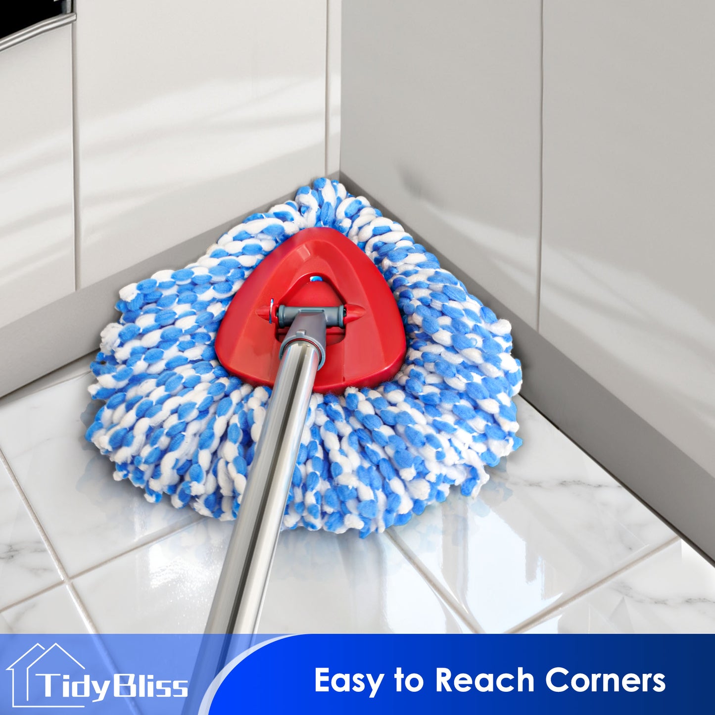 TidyBliss Spin Mop Replace Head 3 Pack for RinseClean 2 Tank System