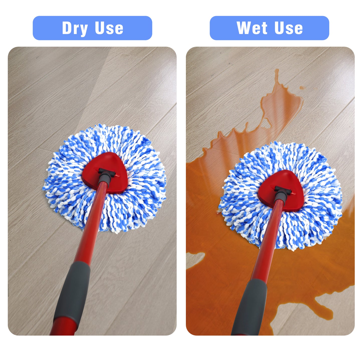 JEHONN Mop Replace Head 3 Pack for 2 Tank System