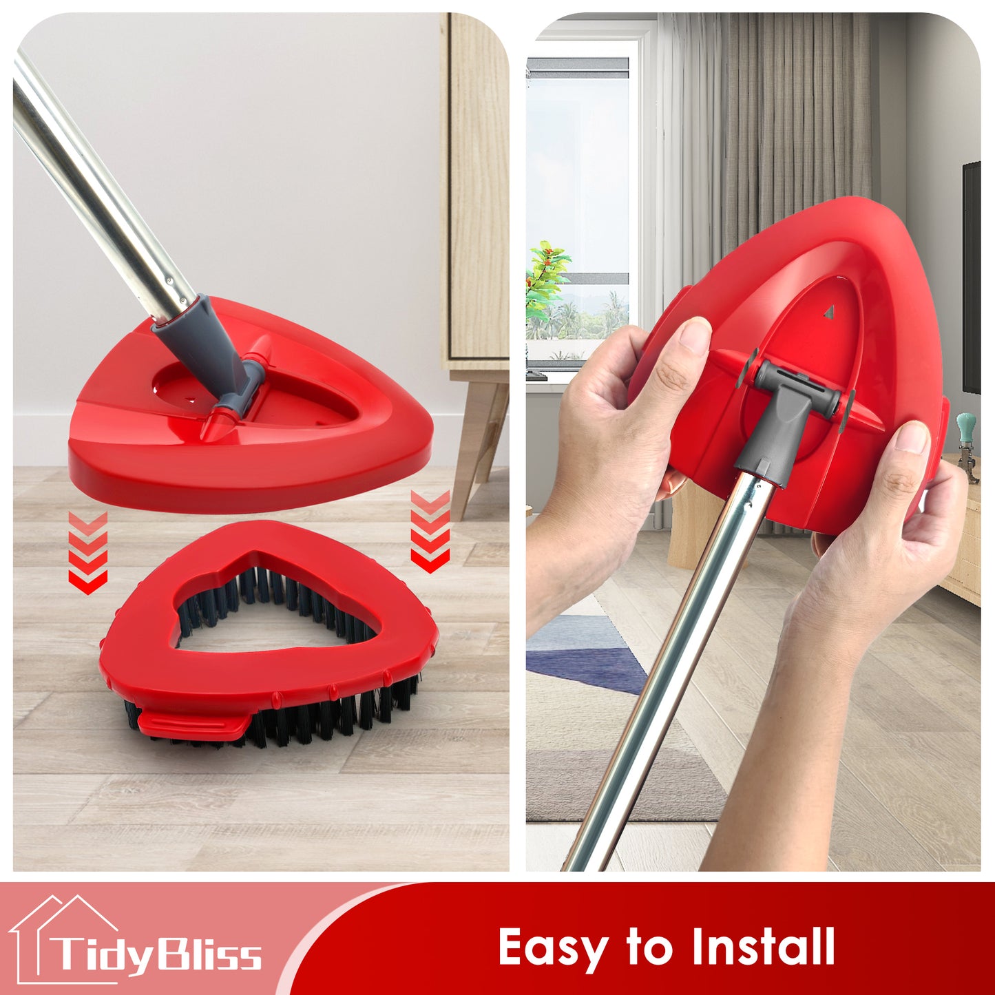 TidyBliss Scrub Brush Attachments 2 PCS for O-Cedaar EasyWring 1 Tank System