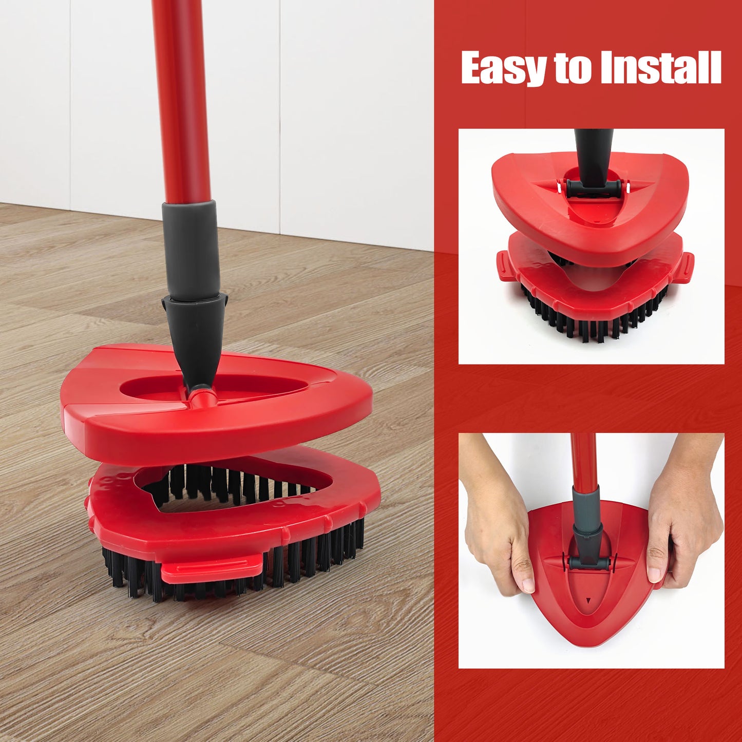 NEWE Scrubber Mop Brush Attachments Head 2 Pcs for 1 Tank System