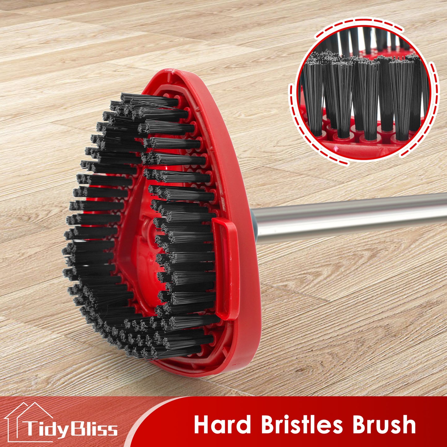 TidyBliss Mop Heads Replacements 2 Pack with Scrub Brush Attachment and Triangle Base for O-Cedaar EasyWring 1 Tank System