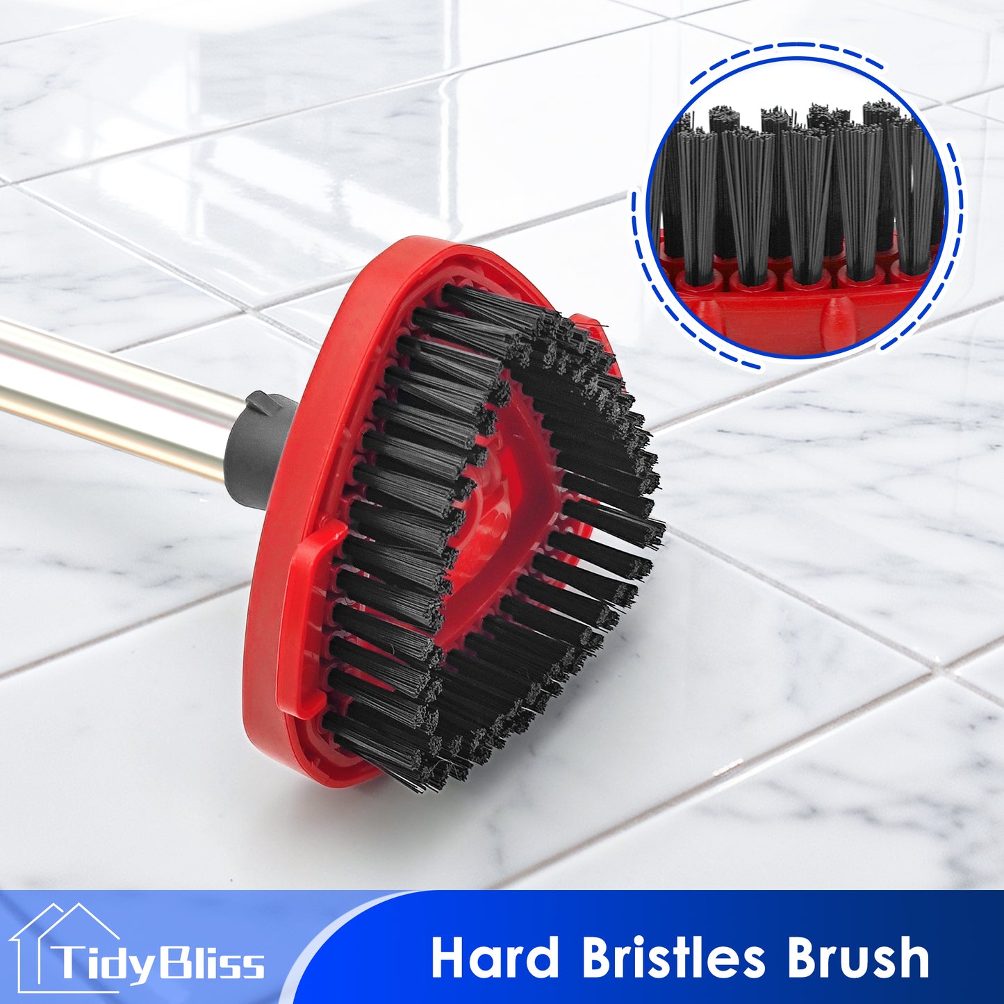 TidyBliss Mop Heads Replacements 2 Pack with with Scrub Brush Attachment and Triangle Base for O-Cedaar RinseClean 2 Tank System