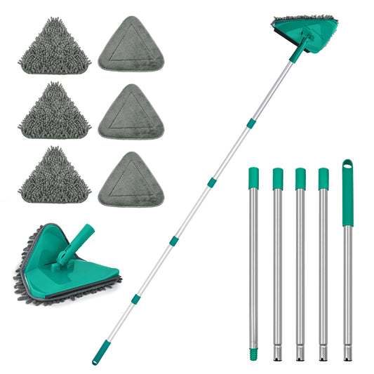 JEHONN Wall Cleaning Mop with Long Handle, Ceiling Cleaner Tool Duster Green