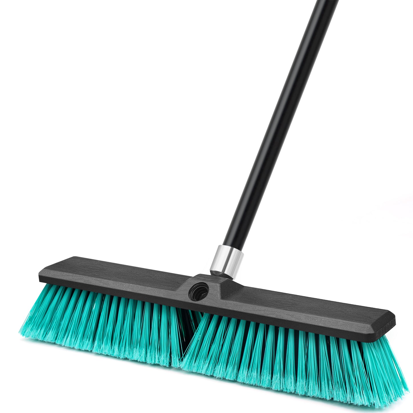 TidyBliss 18” Push Broom Outdoor Heavy Duty with 63 inches Long Handle (Green)