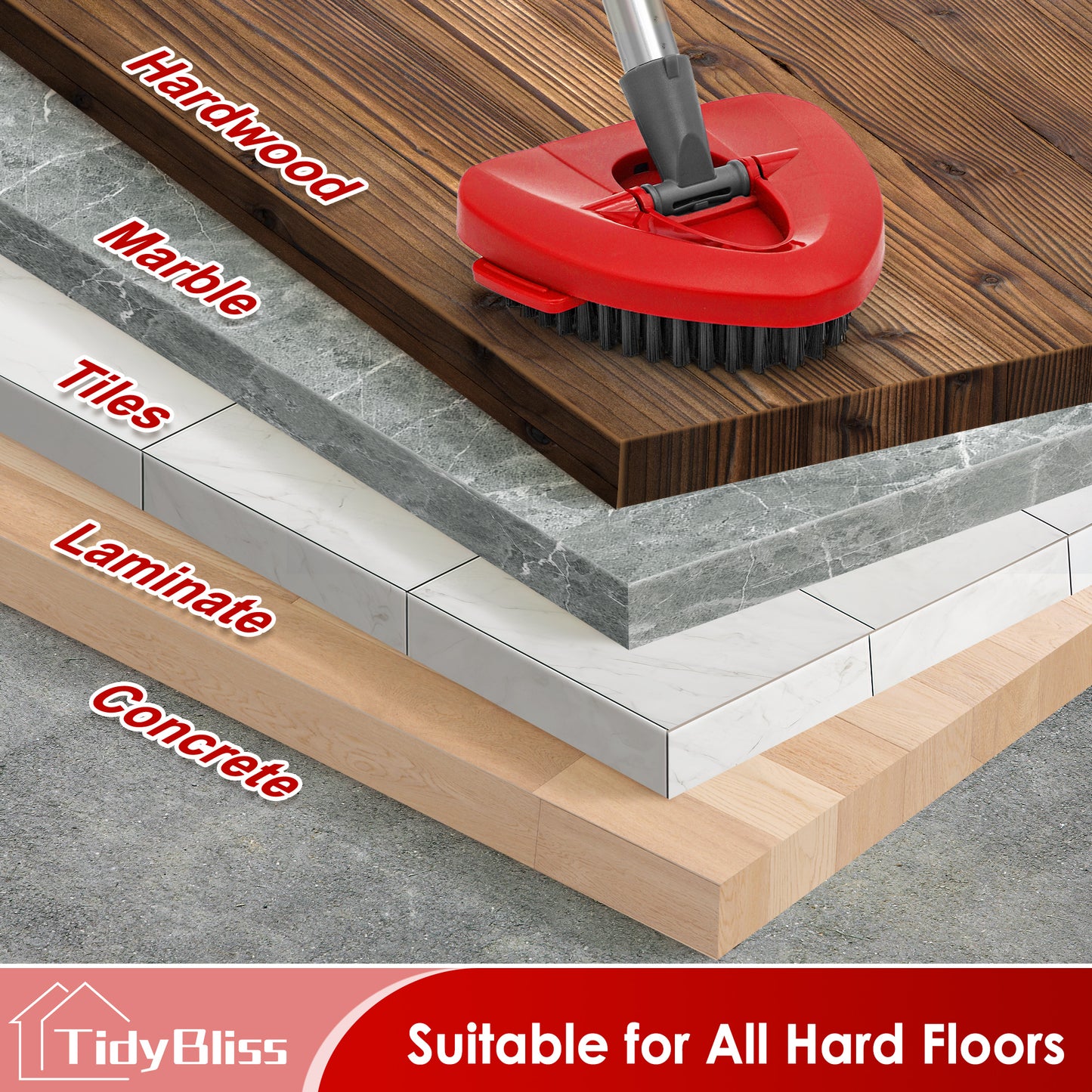 TidyBliss Scrub Brush Attachments 2 PCS for O-Cedaar EasyWring 1 Tank System