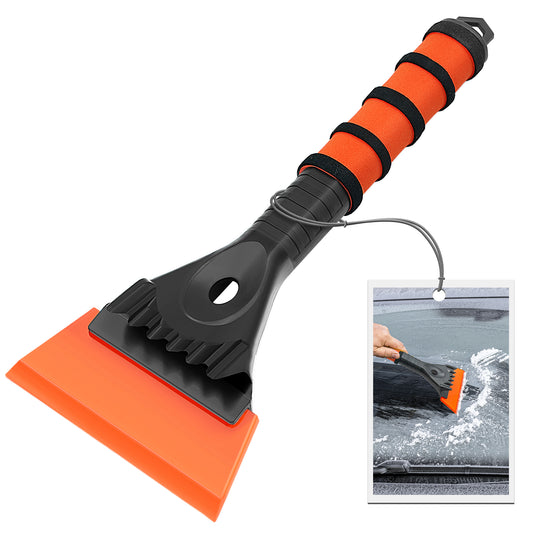 TidyBliss Ice Scraper for Car Windshield SUV Truck Glass Window (Orange)
