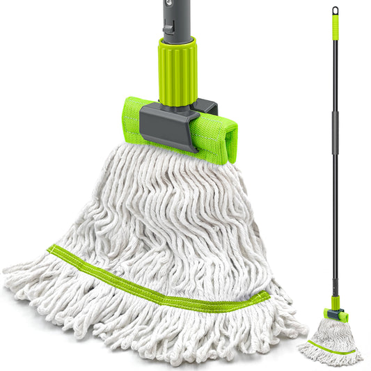 TidyBliss Commercial Mop Heavy Duty with 57.5 inches Long Handle (Green)