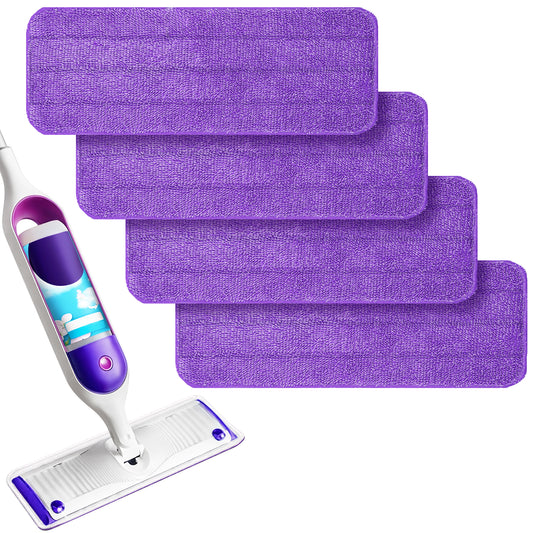 TidyBliss Reusable Power Mop Pads 4 Pack (Purple)