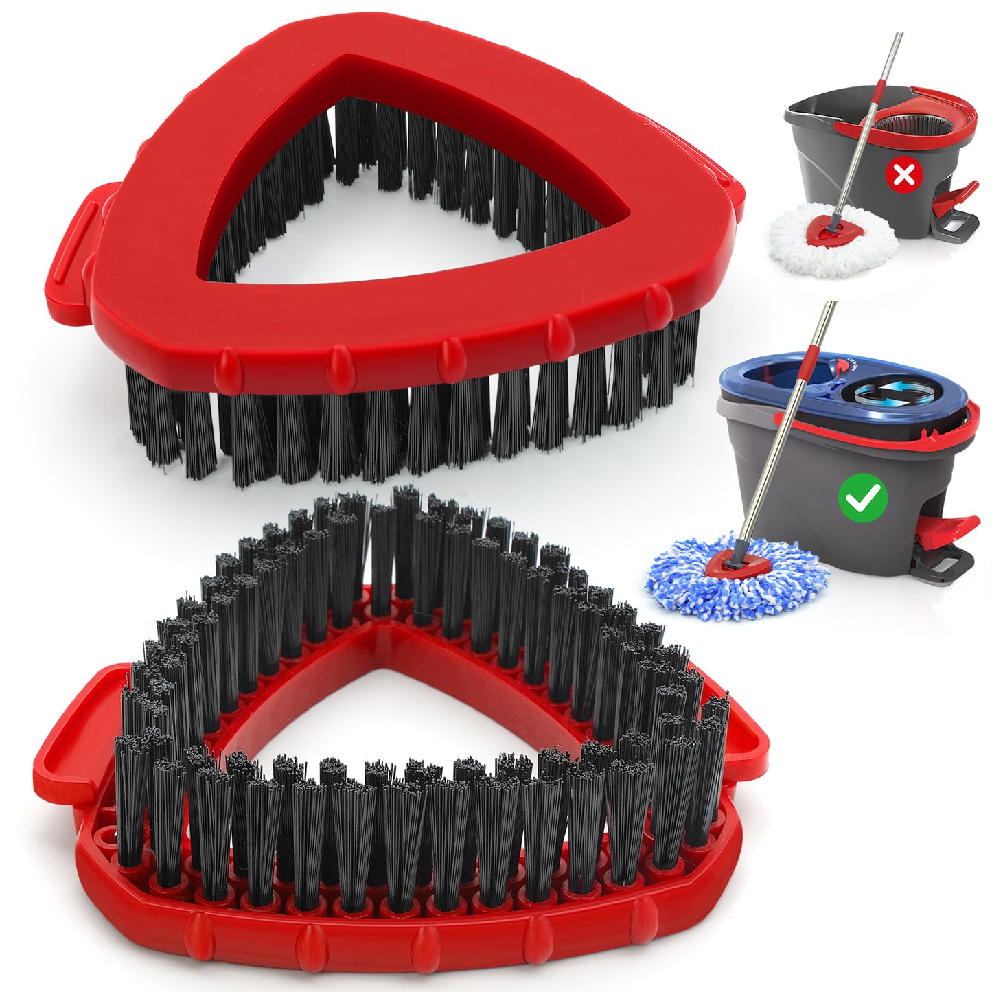 TidyBliss Scrub Brush Attachments 2 PCS for O-Cedaar RinseClean 2 Tank System