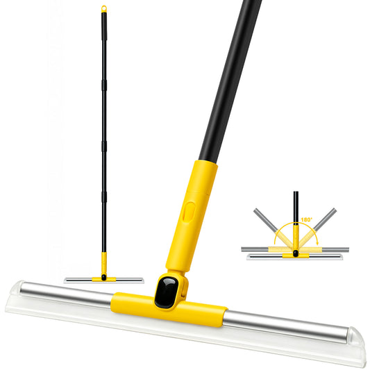 NEWE Silicone Floor Squeegee Broom for Shower Glass, Tile (Yellow)