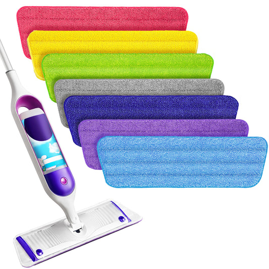 TidyBliss Reusable Power Mop Pads 7 Pack (7 Colors)