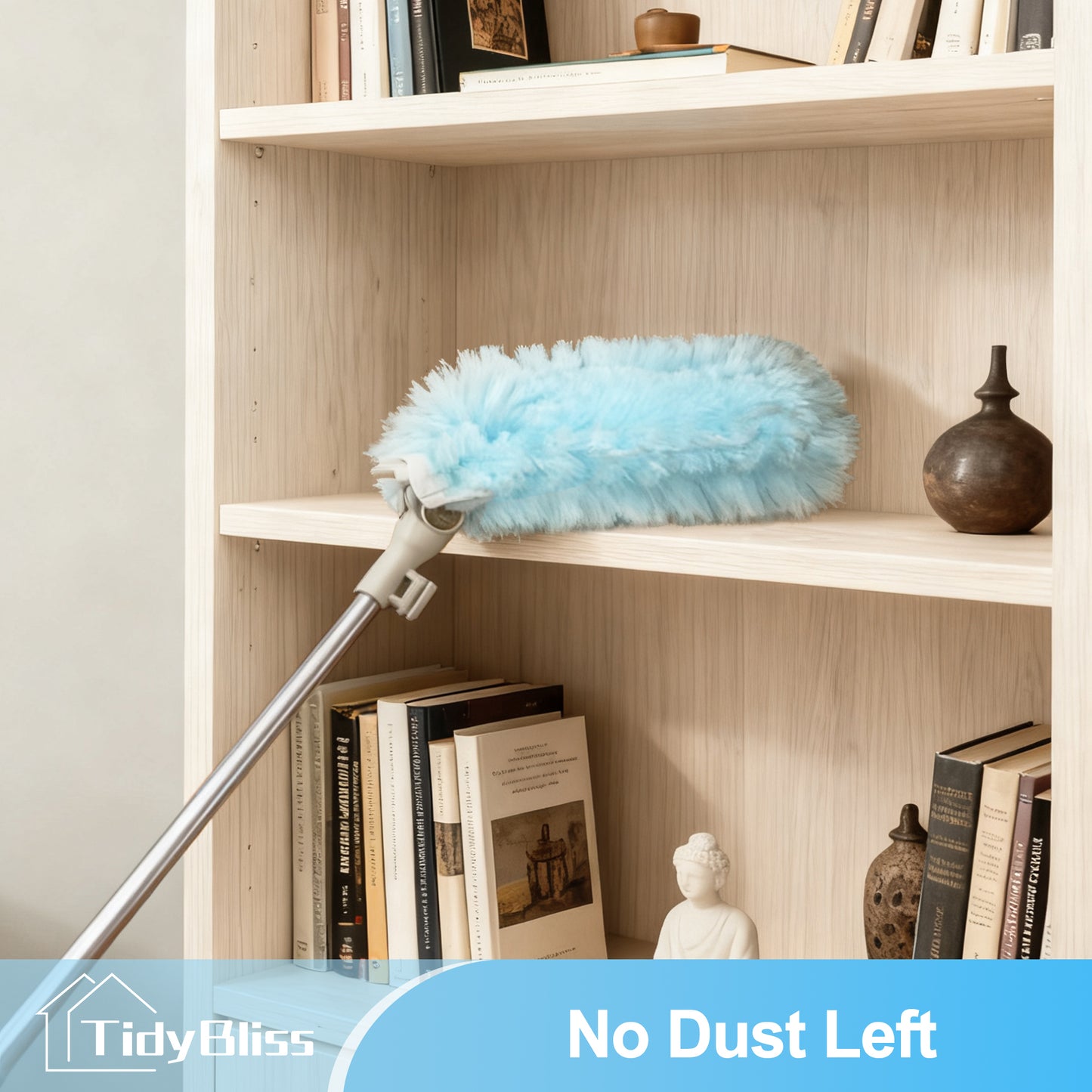 TidyBliss Dusters for Cleaning with Extension Pole 66 inches and 10 Refills for Swiiffer