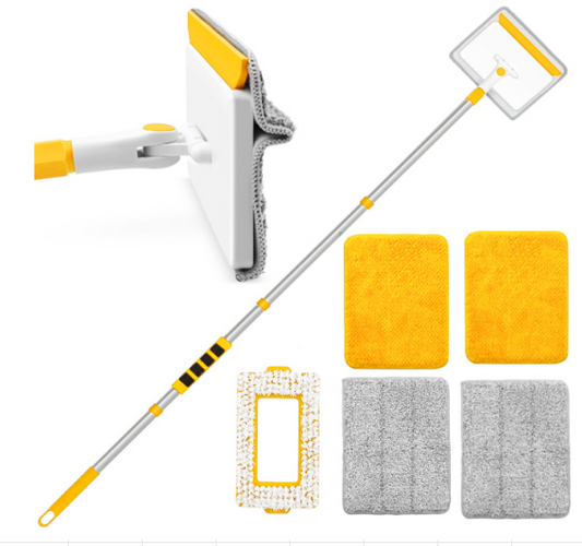 JEHONN Baseboard Cleaner Tool with Long Handle (Yellow)