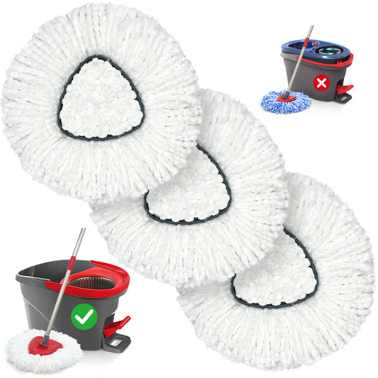 TidyBliss Spin Mop Replace Head 3 Pack for EasyWring 1 Tank System